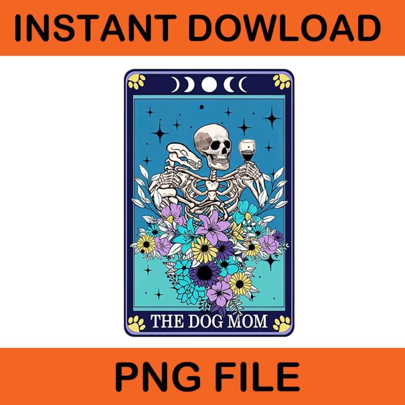 The Dog Mom Tarot Card PNG