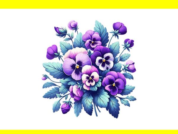 Alzheimer purple floral pansy dementia alzheimer’s awareness png t shirt vector