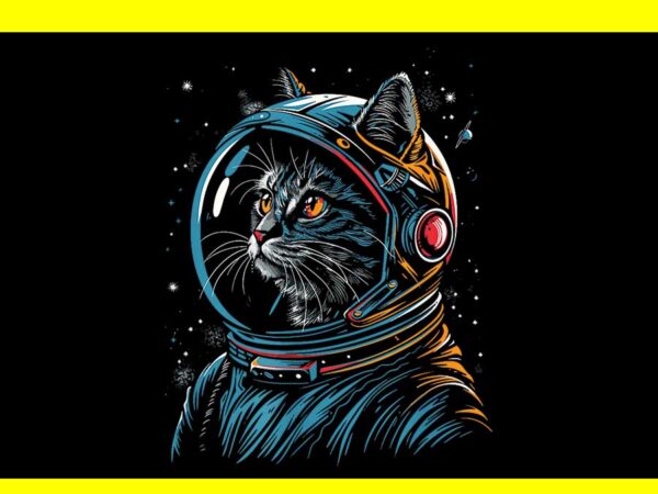 Cat astronaut funny animal design png