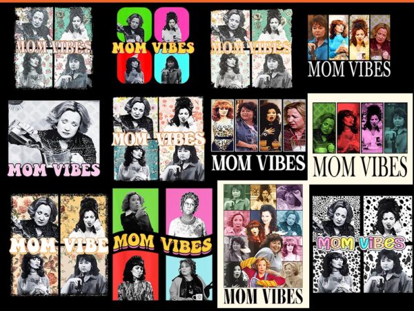 Bundle mom vibes png, mom vibes png, retro 90s mom vibes sitcom mama png t shirt template