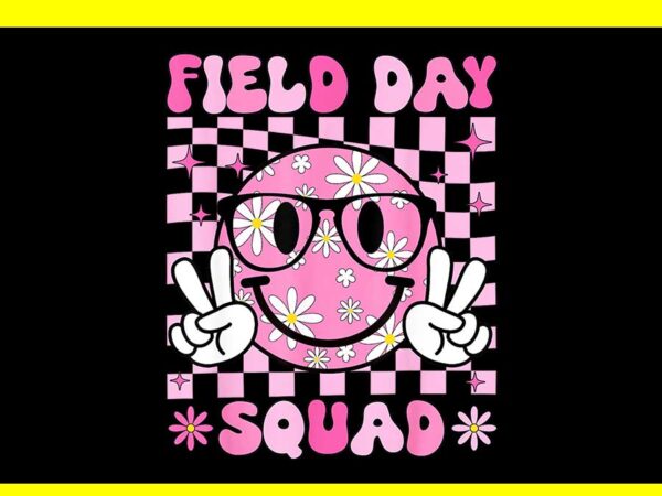 Field day squad smile face last day of school png t shirt graphic design