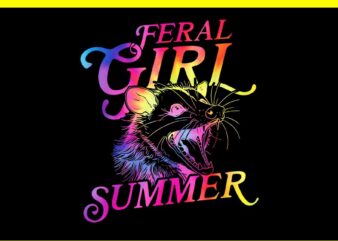 Feral Girl Summer Funny PNG