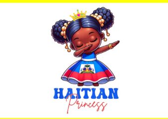 Melanin Haitian Princess Haiti Flag Black Girls PNG