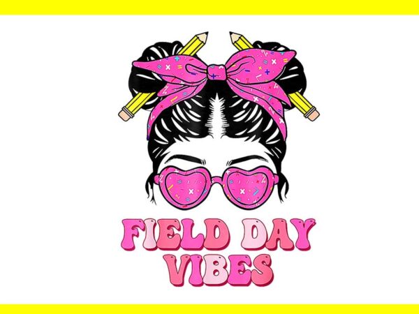 School field day vibes png t shirt template vector