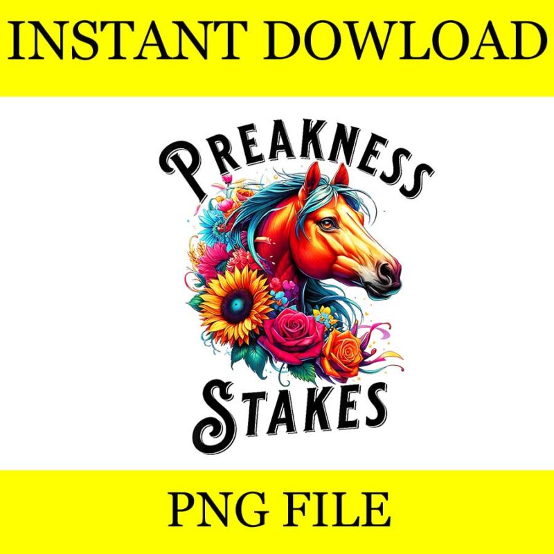 Preakness Horse Racing Floral Love Equestrian Stakes Delight PNG