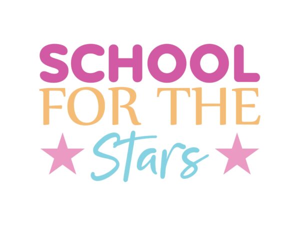 School for the stars t shirt template vector