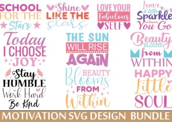 Motivation svg design bundle