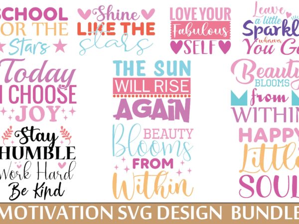 Motivation svg design bundle