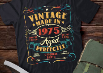 Vintage 50th Birthday Decorations Men Funny 1975 50 Birthday T-Shirt ltsp