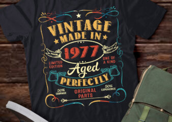 Vintage 50th Birthday Decorations Men Funny 1977 50 Birthday T-Shirt ltsp