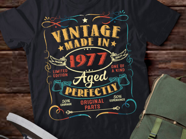 Vintage 50th birthday decorations men funny 1977 50 birthday t-shirt ltsp