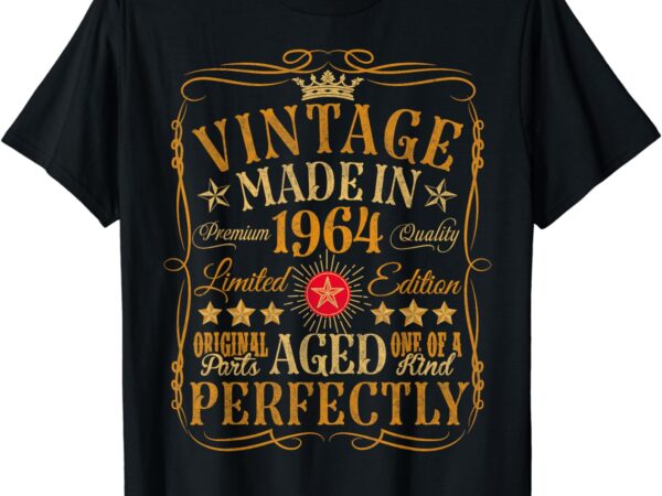 Vintage 60th birthday decorations vintage 1964 60 birthday t-shirt