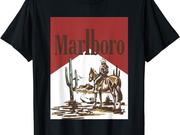 Vintage marlboro cowboy wild west cowboy rodeo country music t-shirt