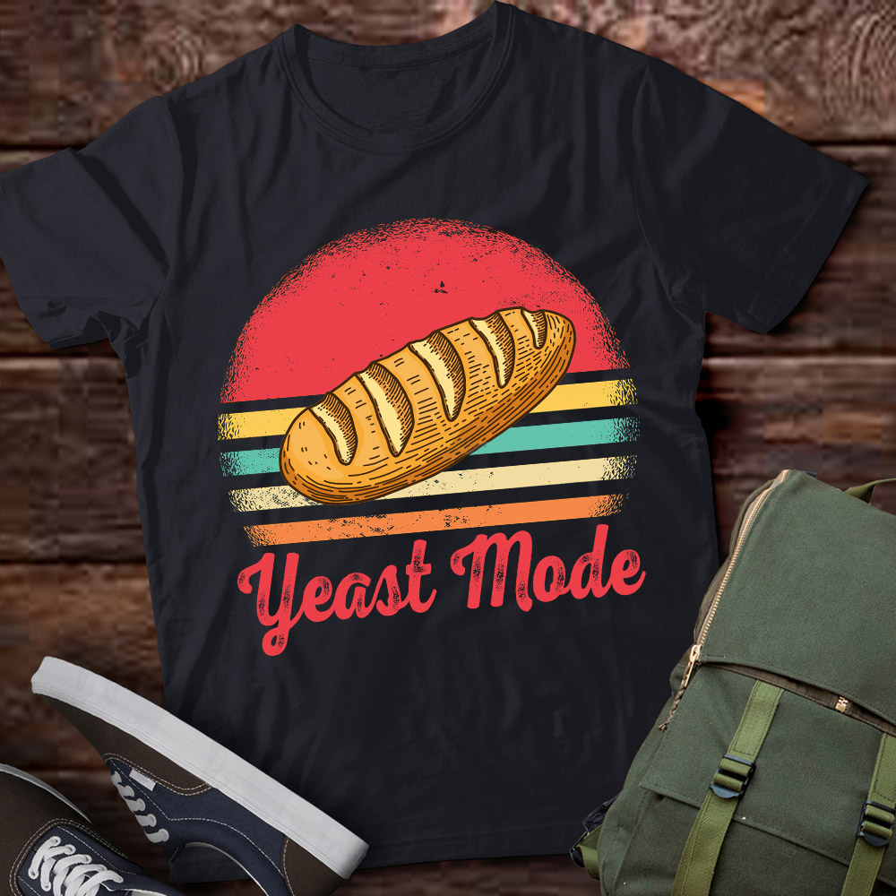 Vintage Retro Yeast Mode Bread Baking Baker Bakery Sourdough T-Shirt ...