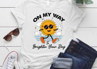 Vintage Sunshine Shirt On My Way To Brighten Your Day Funny Shirts LTSP