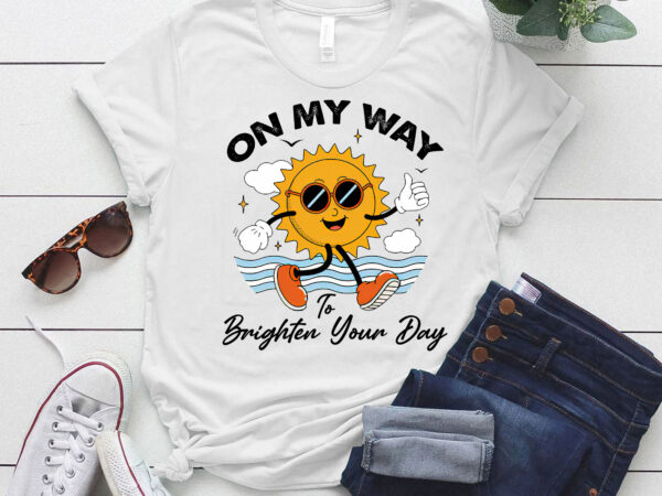 Vintage sunshine shirt on my way to brighten your day funny shirts ltsp t shirt vector art