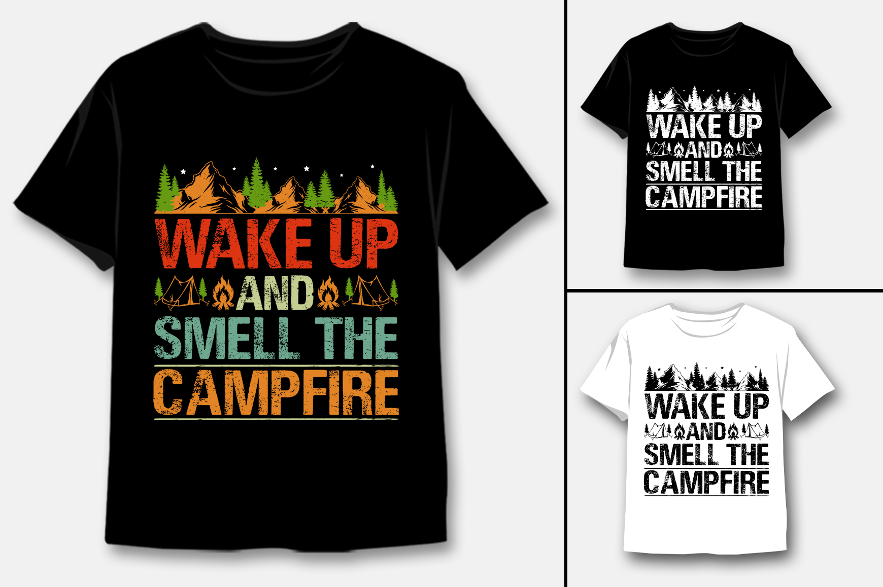 Wake Up And Smell The Campfire T-Shirt Design - Buy t-shirt designs