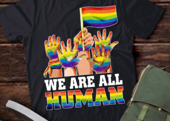 We Are All Human Rainbow LGBT LGBTQ Transgender Gay Pride T-Shirt ltsp