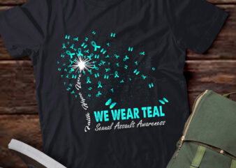 We Wear Teal Sexual Assault Awareness Ribbon Butterfly T-Shirt LTSP
