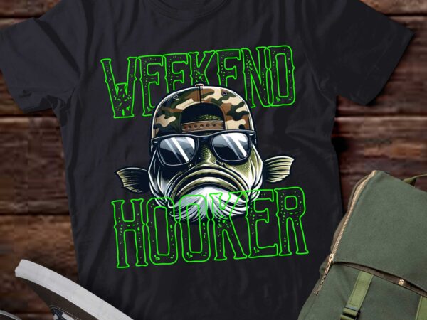 Weekend hooker colorful fishing t-shirt ltsp