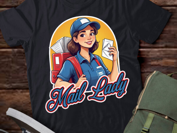 Women first-class mail lady cute postal worker rural carrier t-shirt ltsp