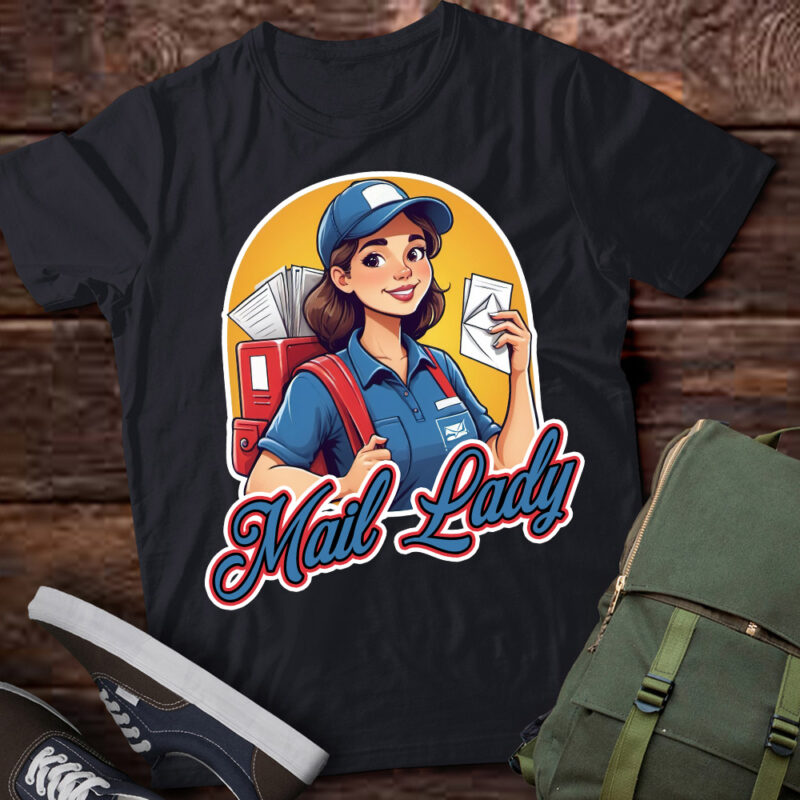 Women First-Class Mail Lady Cute Postal Worker Rural Carrier T-Shirt ltsp