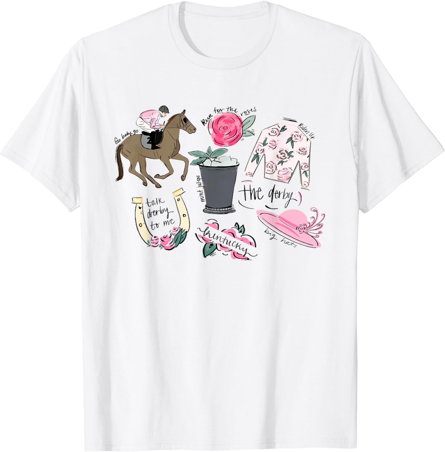 Womens 150th Derby Day Derby Vibes Horse Racing 2024 Derby T-Shirt ...