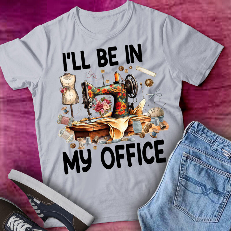 Womens Sewing room – I_ll be in my office tee ltsp