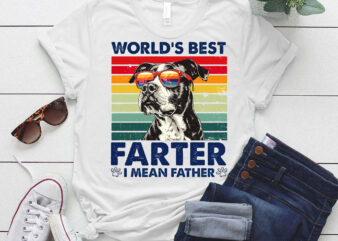 World’s Best Farter I Mean Father Funny Best Dog Dad Ever T-Shirt ltsp