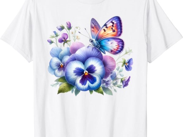 Alzheimer viola floral pansy dementi alzheimer’s awareness t-shirt