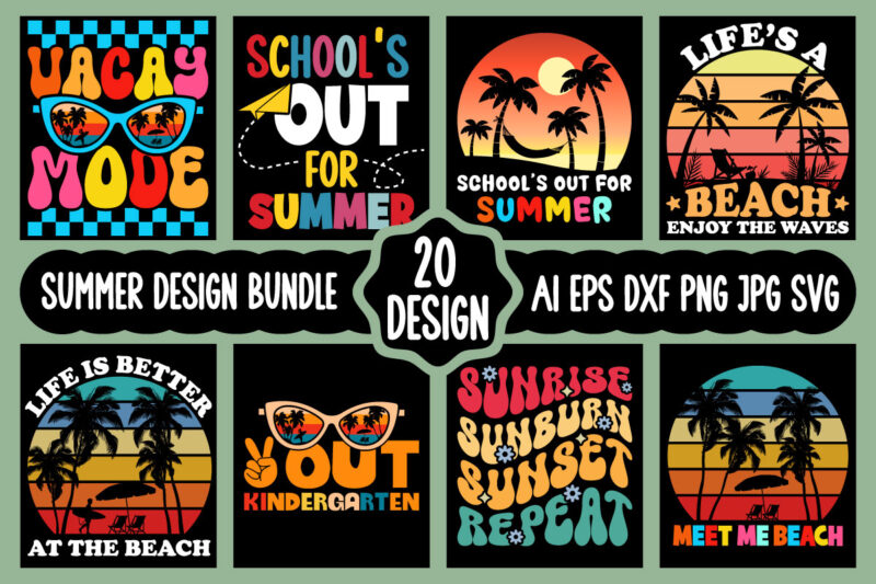 Summer shirt design bundle