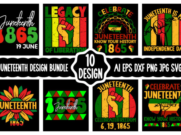 Juneteenth independence day shirt design bundle