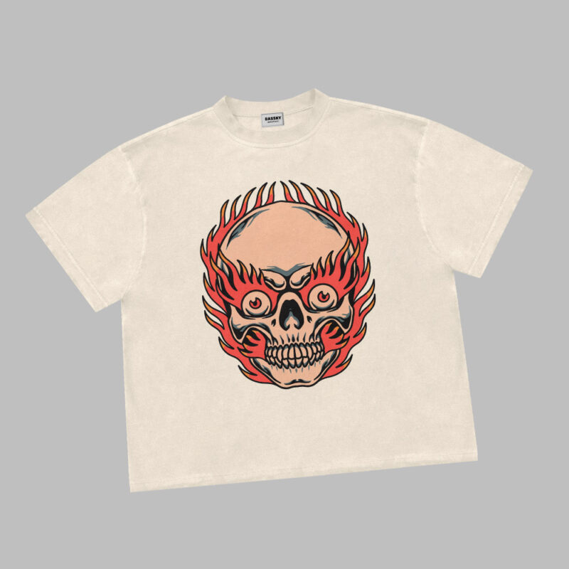 burning skull