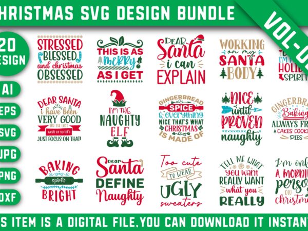 Christmas svg bundle, merry christmas cut files bundle, christmas cricut cut files, christmas t-shirt bundle, christmas shirt design bundle