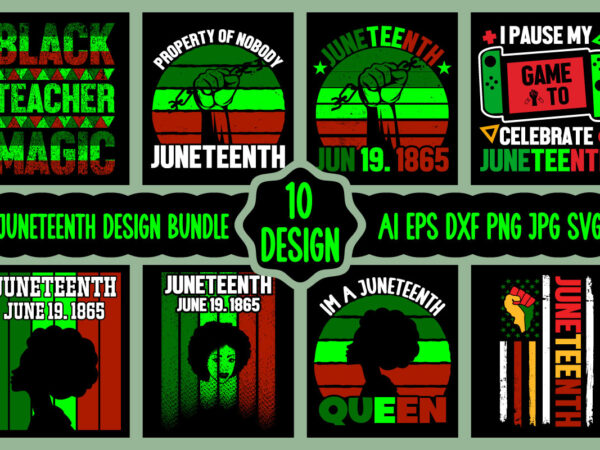 Juneteenth shirt design bundle