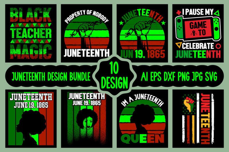 Juneteenth shirt design bundle