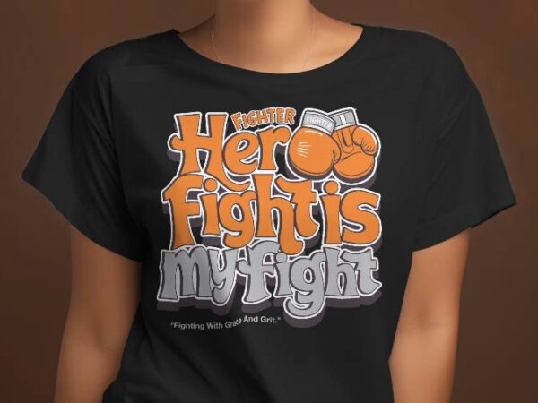 Fight leukemia and kidney cancer,cancer awareness typography design | typography with boxing gloves | orange gloves cancer