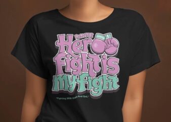 Fight thyroid cancer awareness typography design | typography with boxing gloves | pink teal gloves breast cancer