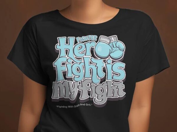 Fight prostrate cancer awareness typography design | typography with boxing gloves |teal gloves prostrate cancer