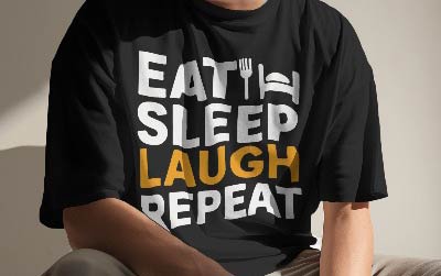 Eat sleep laugh repeat t shirt design funny tshirt