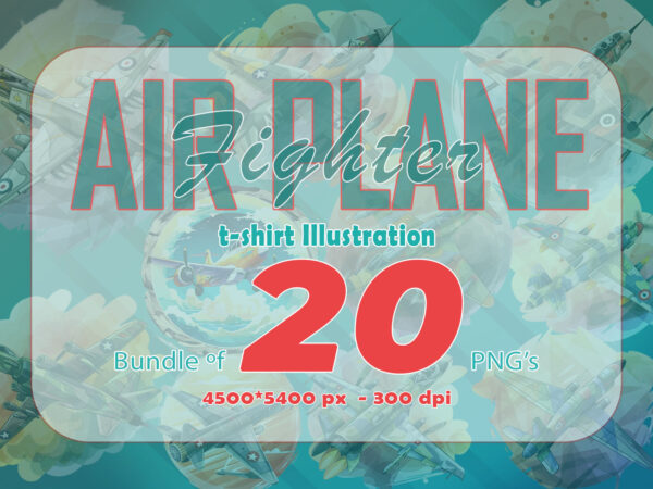 Fighter plane t-shirt design illustration t-shirt clipart bundle perfect for stylish t-shirt design expertly crafted for print on demand web