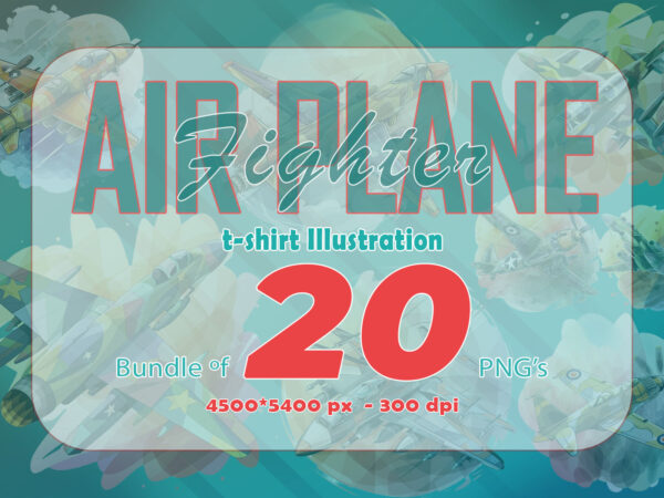 Free fighter plane t-shirt design 20 illustration t-shirt clipart bundle perfect for stylish t-shirt design