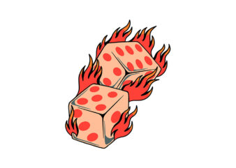 flaming dice