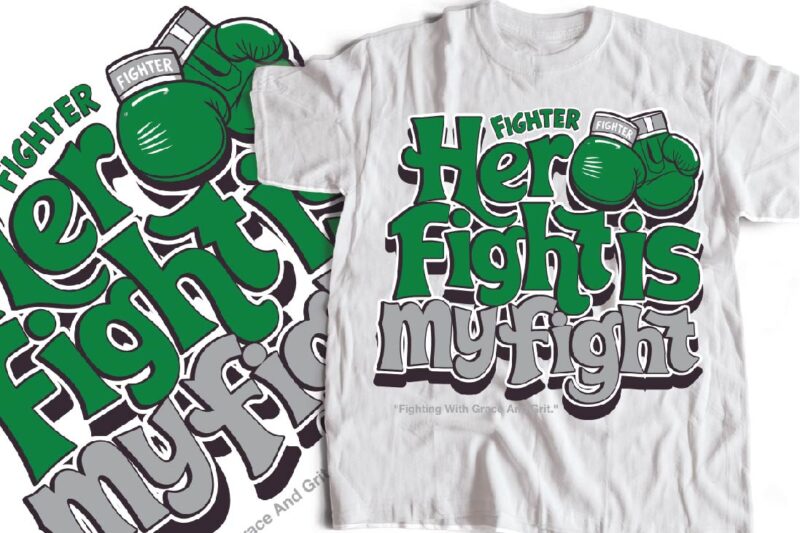 Fight liver cancer awareness typography design | typography with boxing gloves | green gloves liver cancer