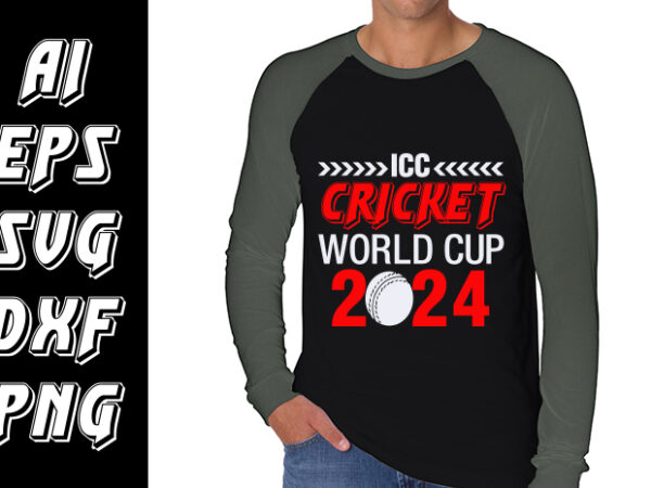 Icc cricket world cup 2024 t shirt design for sale