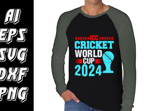 Icc cricket world cup 2024 t shirt design for sale