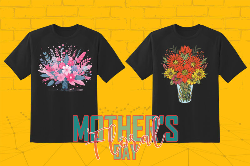 Flourish Mother’s Day 20 T-shirt Illustration Clipart Bundle crafted for Print on Demand websites