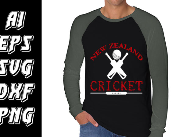 New zealand cricket, world cup cricket T shirt vector artwork