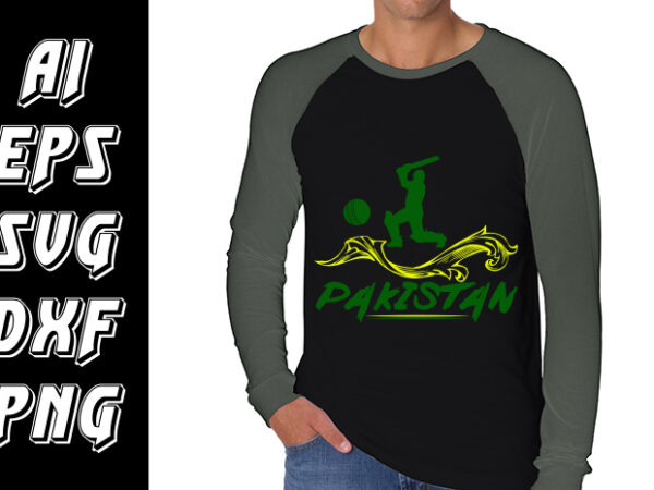 Pakistan, world cup cricket t shirt illustration