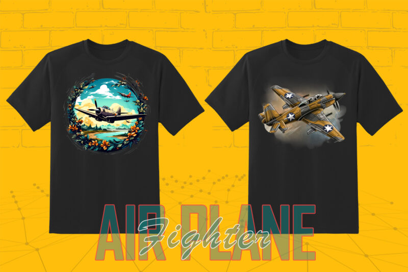 20 Watercolour Airplane Lover T-shirt Illustration Bundle Design Perfection Lover Dog Clipart for Print on Demand Business